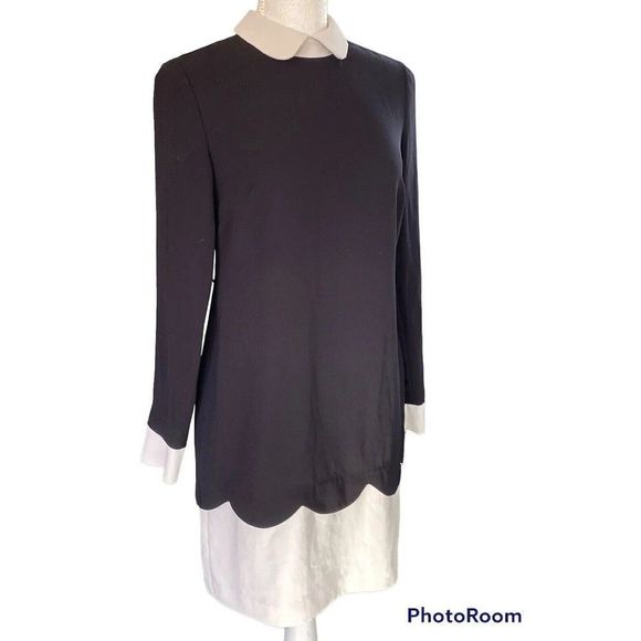 CeCe Women Dress Size US 1O Black with White Collar WEDNESDAY ADDAMS - Picture 3 of 13